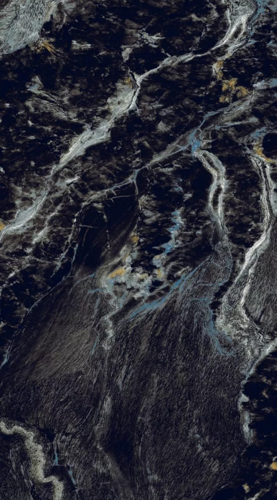 Porcelanato Negro Vetas Celeste - Imagen 2