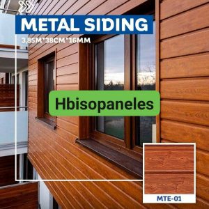 Panel con poliuretano, revestimiento exterior y interior.